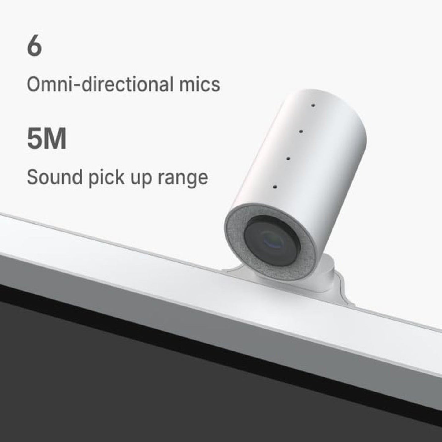 Smart Camera Smart Whiteboard, 4K Meeting Room Video Camera, 6 Microphones, Wide Field of View 142°, Ai-Powered Tracking & Auto Framing