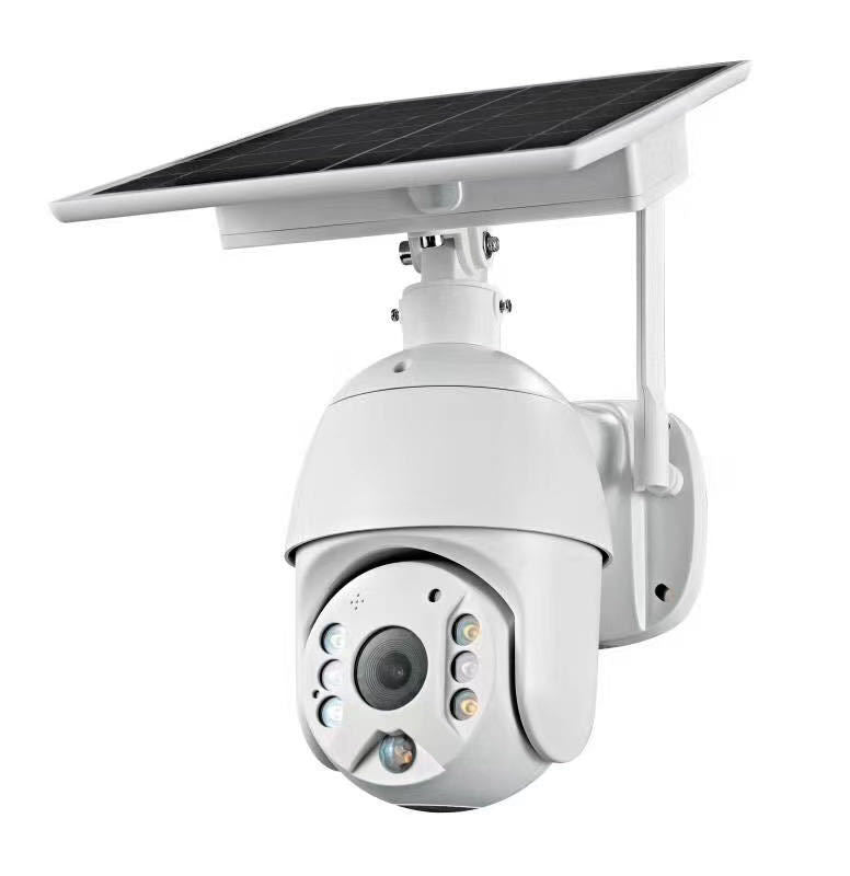 4G LTE Solar-Powered PTZ Wireless Security Camera with 360° Color Night Vision