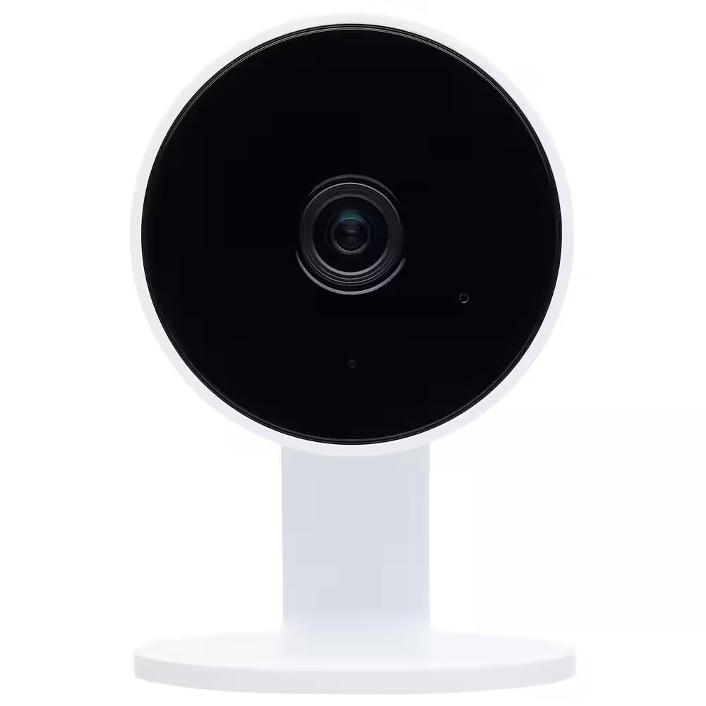 Starfish Wireless Smart Indoor Plug-In Security Camera with Color Night Vision Two-Way Talk, White