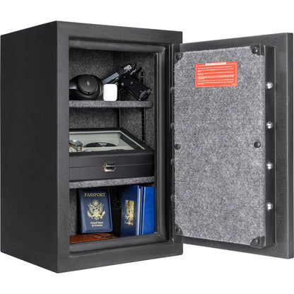 Barska AX13744 Biometric Keypad Fire Resistant Safe – 2.02 Cu Ft