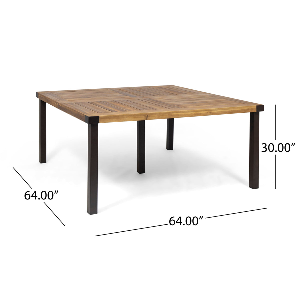 9-Piece Acacia Wood Outdoor Dining Set with 64 Inch Table