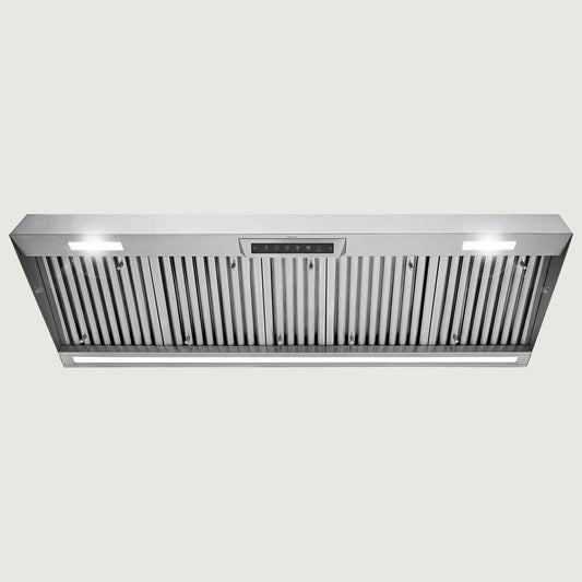 Nauxus 60" Built-In Range Hood Insert – 1200 CFM Dual Motor, Gesture Control & Adjustable LED Lighting