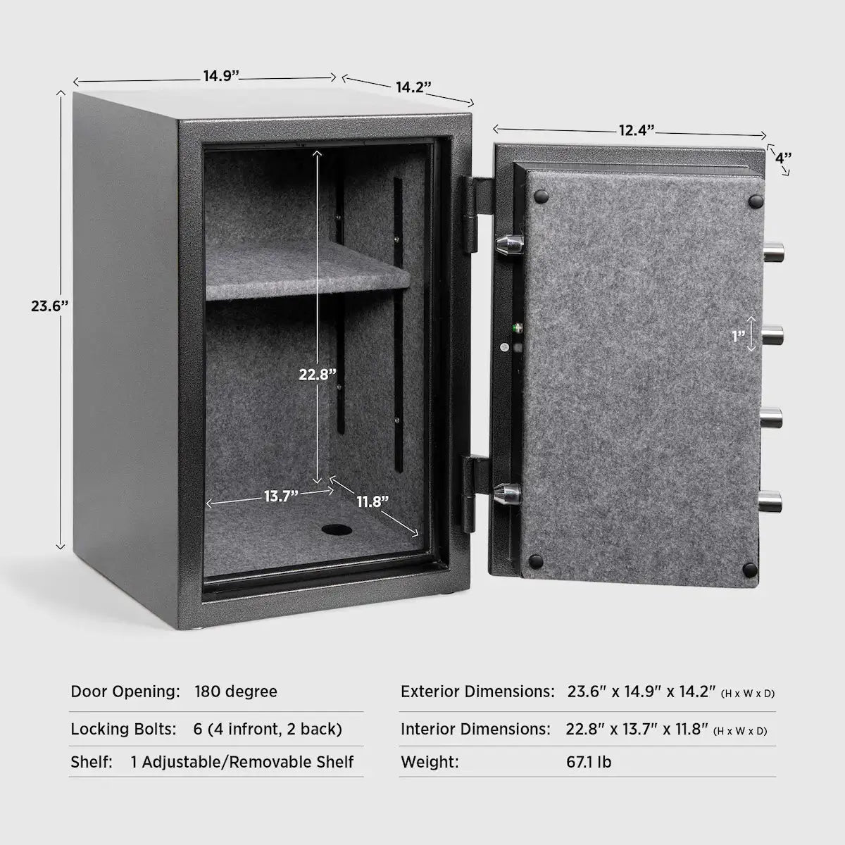 FireShield Large Fireproof Safe – Digital Keypad, 3.0 Cu Ft