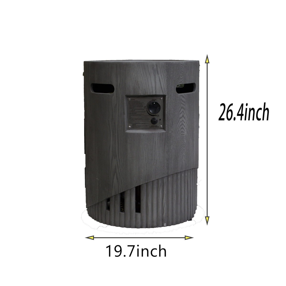 32000 BTU Round Outdoor Gas Fire Pit with Rainproof Cover