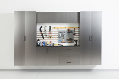 Astro Series Modular Garage Cabinet Set with Metallic Gray Finish (7-piece)