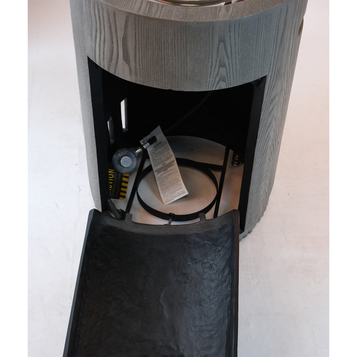32000 BTU Round Outdoor Gas Fire Pit with Rainproof Cover
