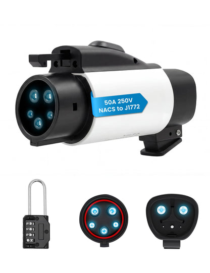 WenStorm NACS to J1772 EV Adapter for Tesla Wall Connector (50A / 80A)